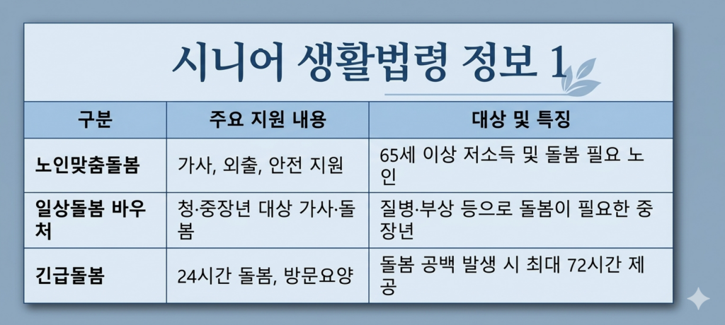 시니어 생활법령 정보 1
