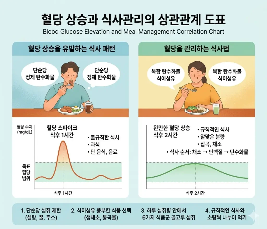 혈당 상승과 식사 관리