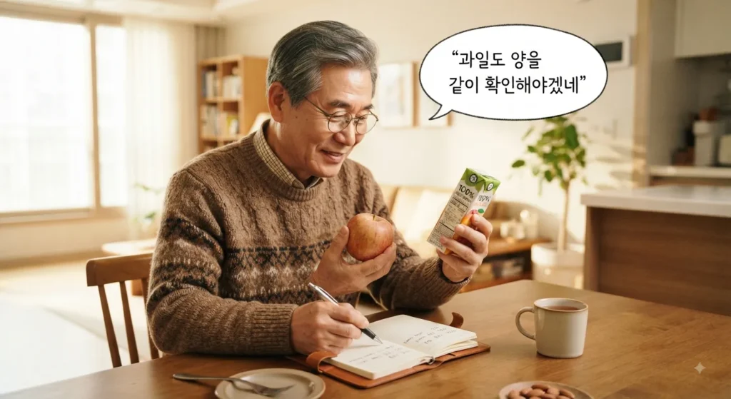 과일·견과류 섭취량