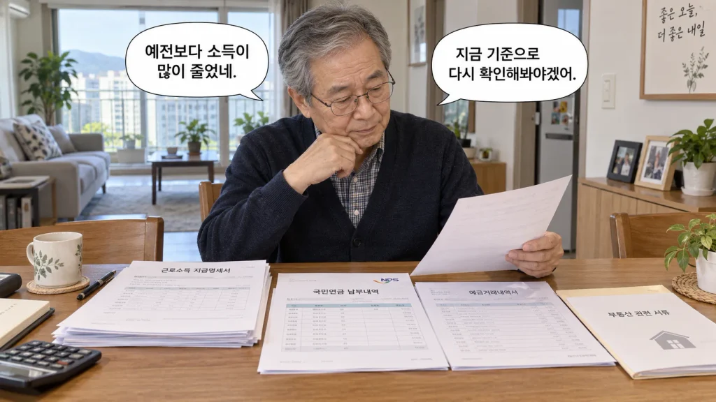 기초연금 재심사 시 소득 재산과 2026년 선정기준액 확인
