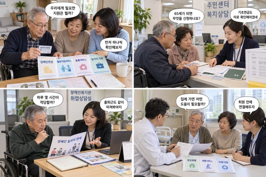 장애인 통합지원 의료 돌봄 지역사회 생활 지원